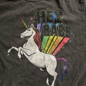 Hey Babe Sal Volcano & Chris DeStafano Unicorn Graphic Shirt